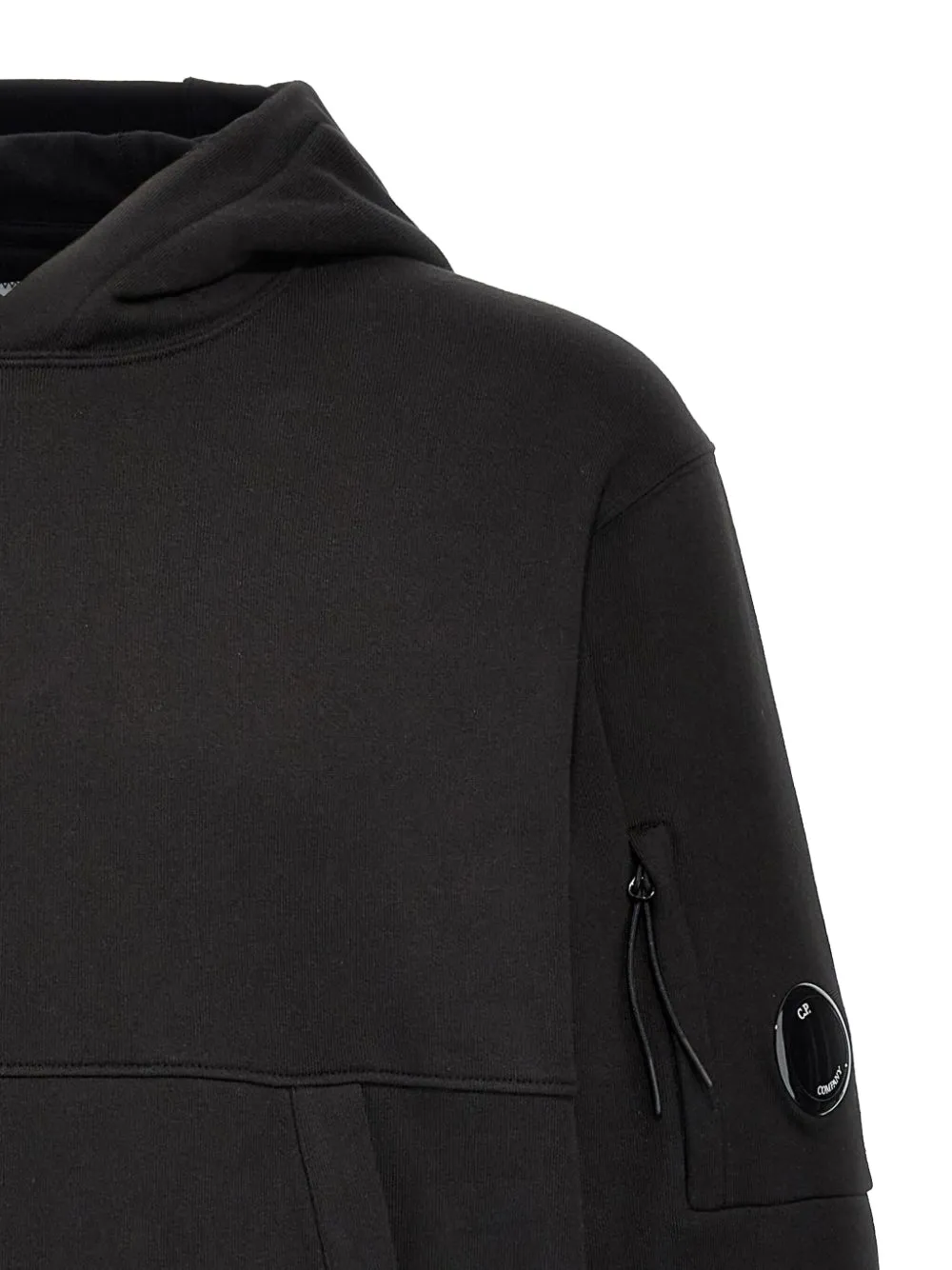 C.P. Company Hoodie met lens detail Zwart