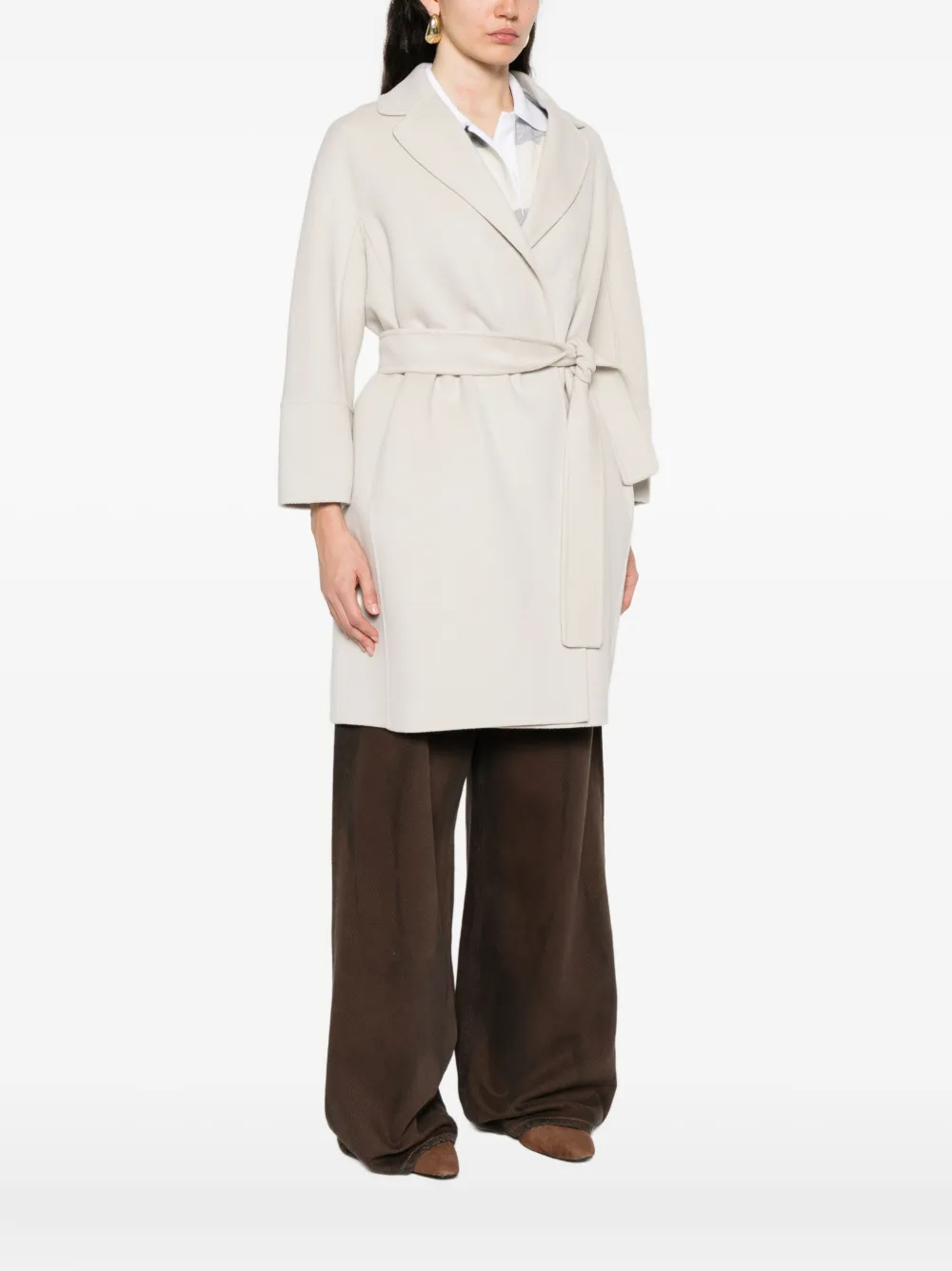 'S Max Mara virgin wool belted trench coat Beige