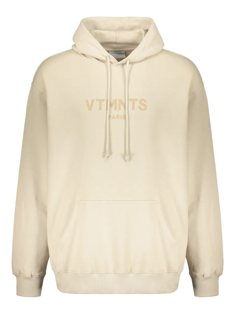 VETEMENTS logo-print hoodie Beige