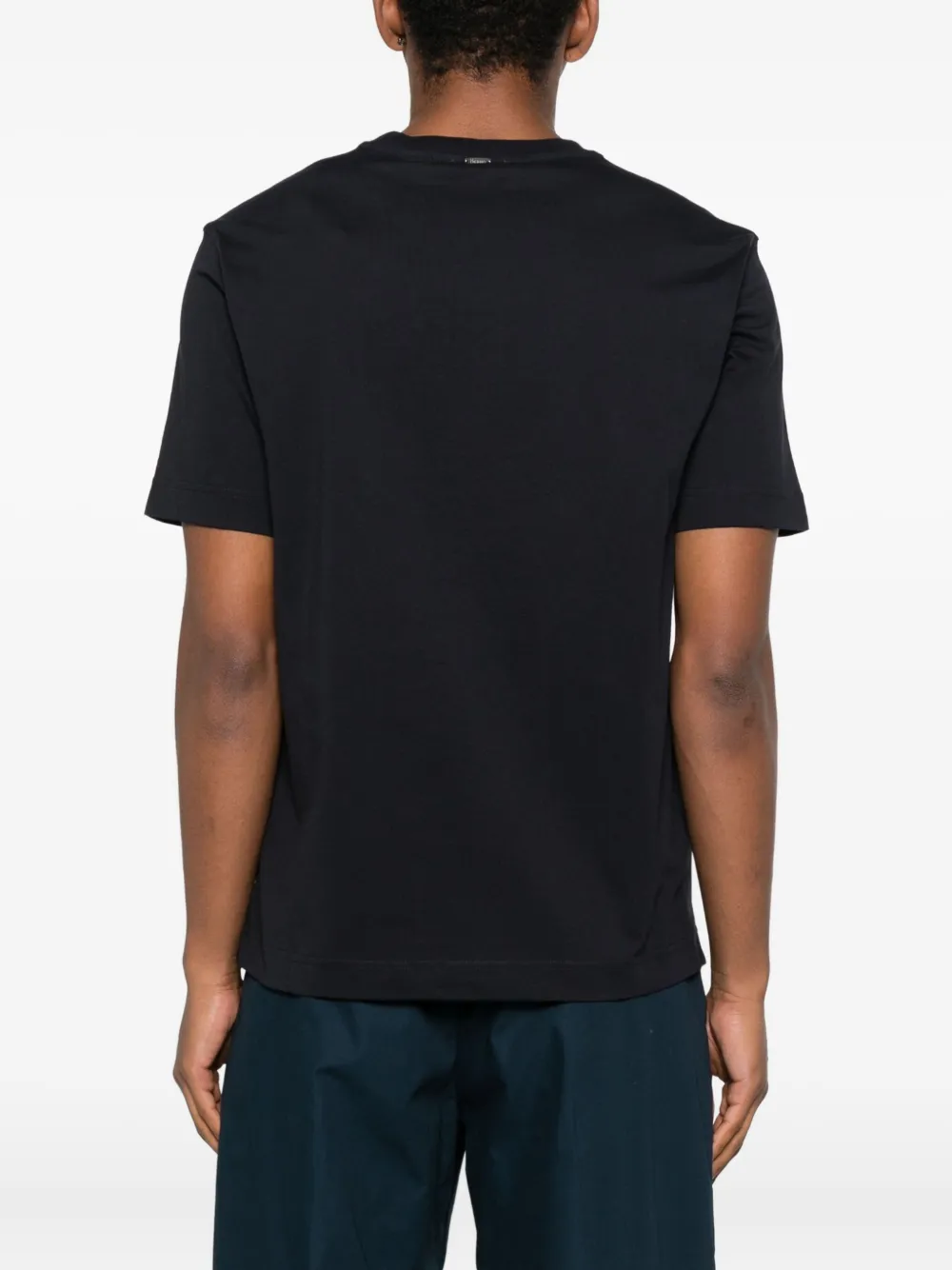 Herno T-shirt met geborduurd logo Blauw