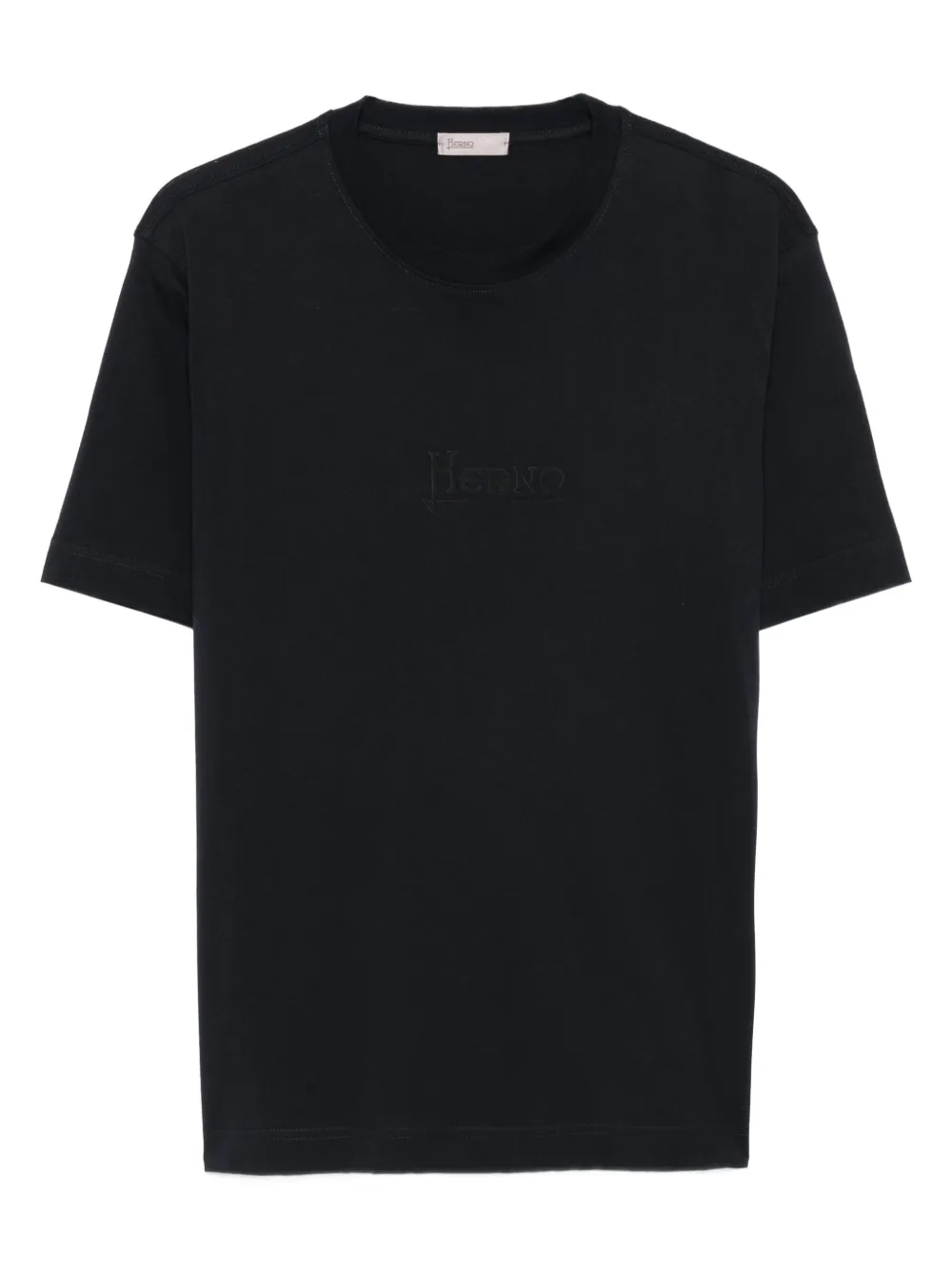 Herno T-shirt met geborduurd logo Blauw
