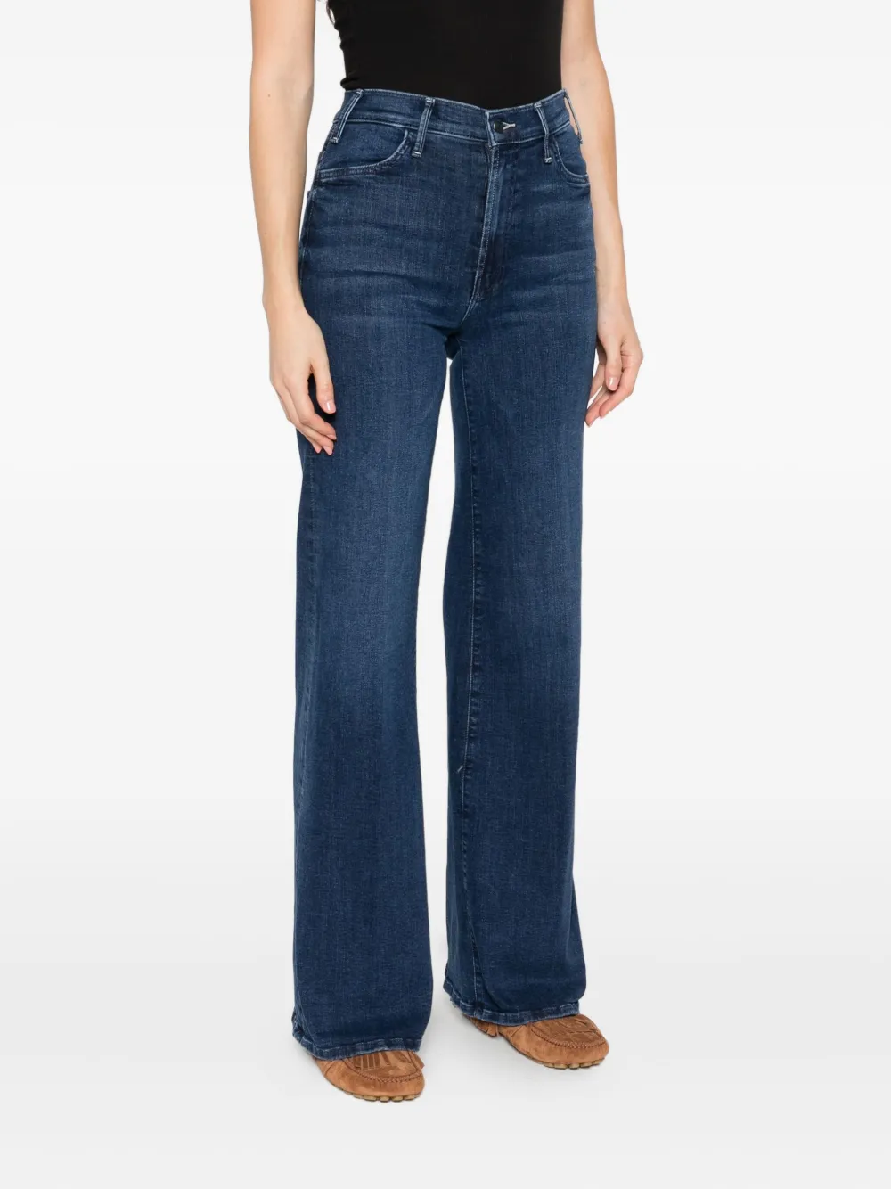 MOTHER The Hustler Roller Sneak jeans Blauw