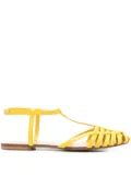 Anna F. 512 leather T-bar sandals - Yellow