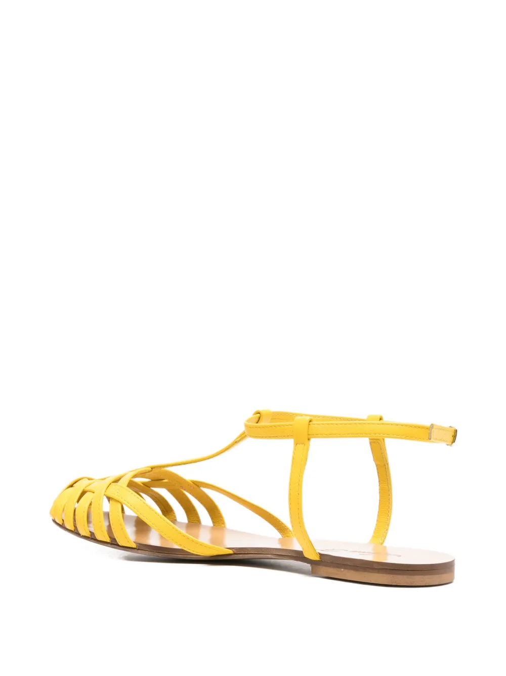 Anna F. 512 leather T-bar sandals Yellow