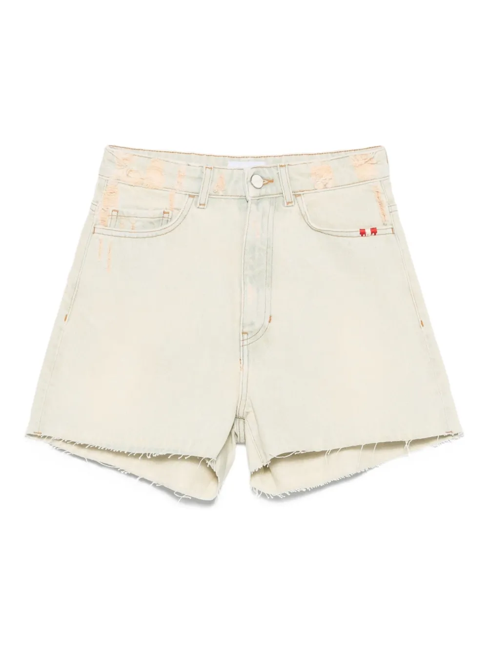 Amish Five-pocket Denim Shorts In White