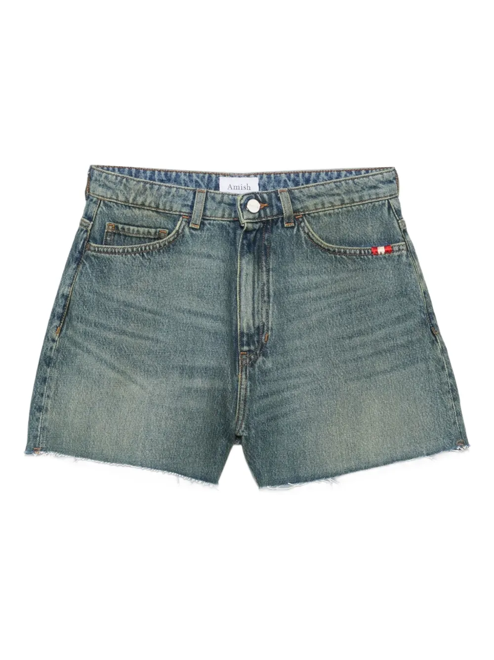 AMISH Denim shorts met zakken Blauw