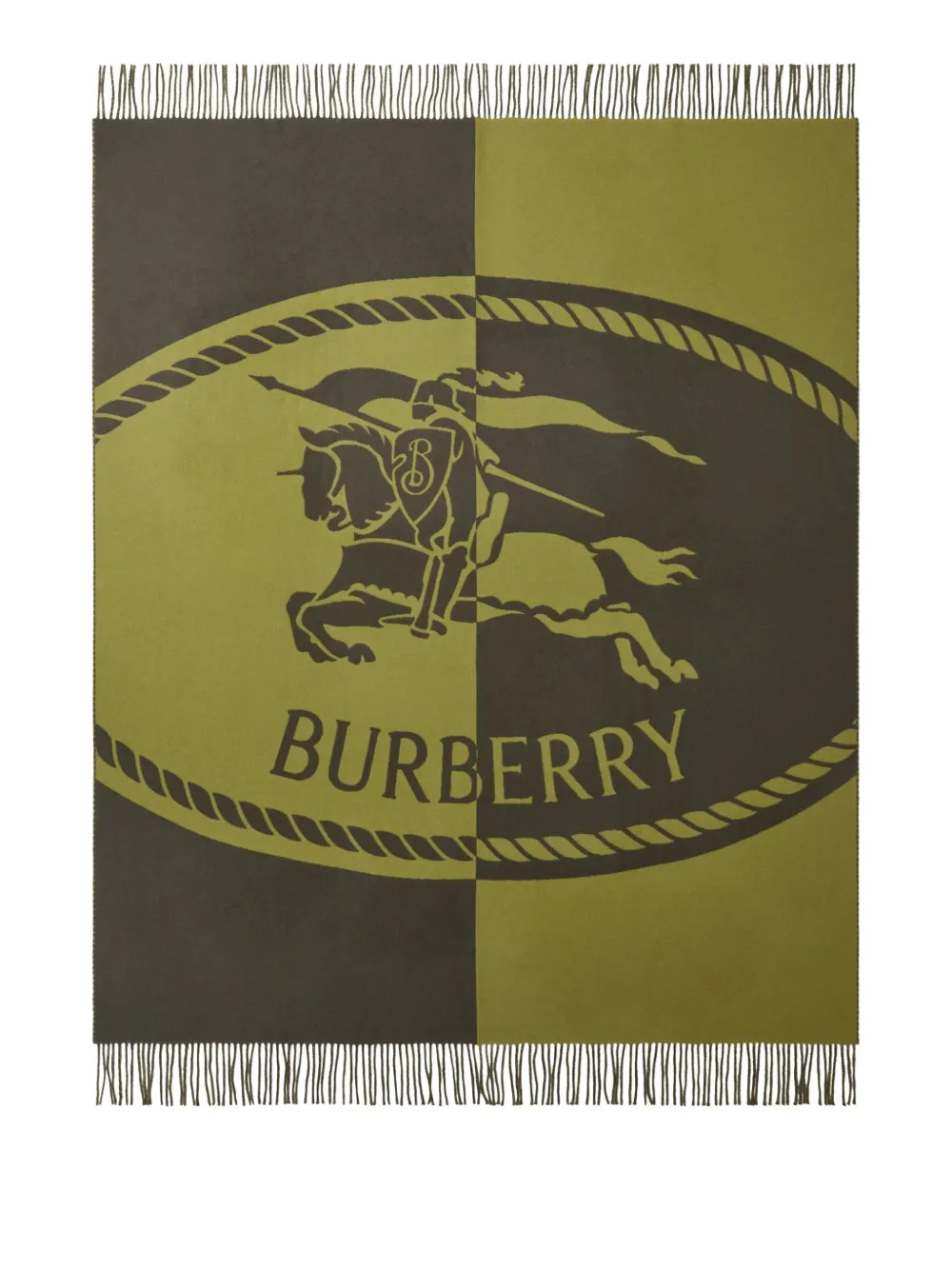 Burberry Wool Blanket In Green