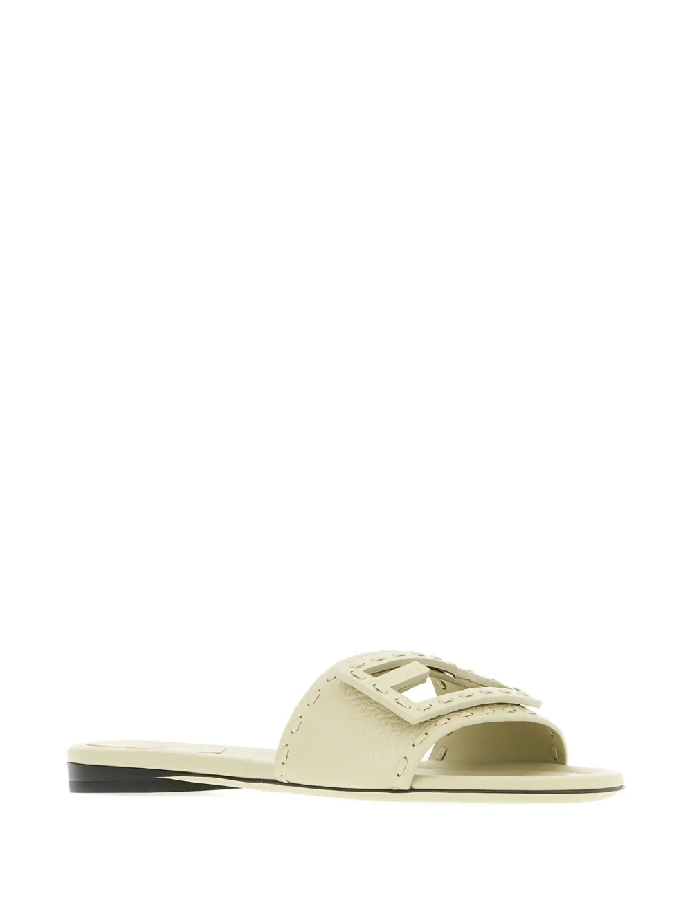 FENDI logo-patch slides Neutrals