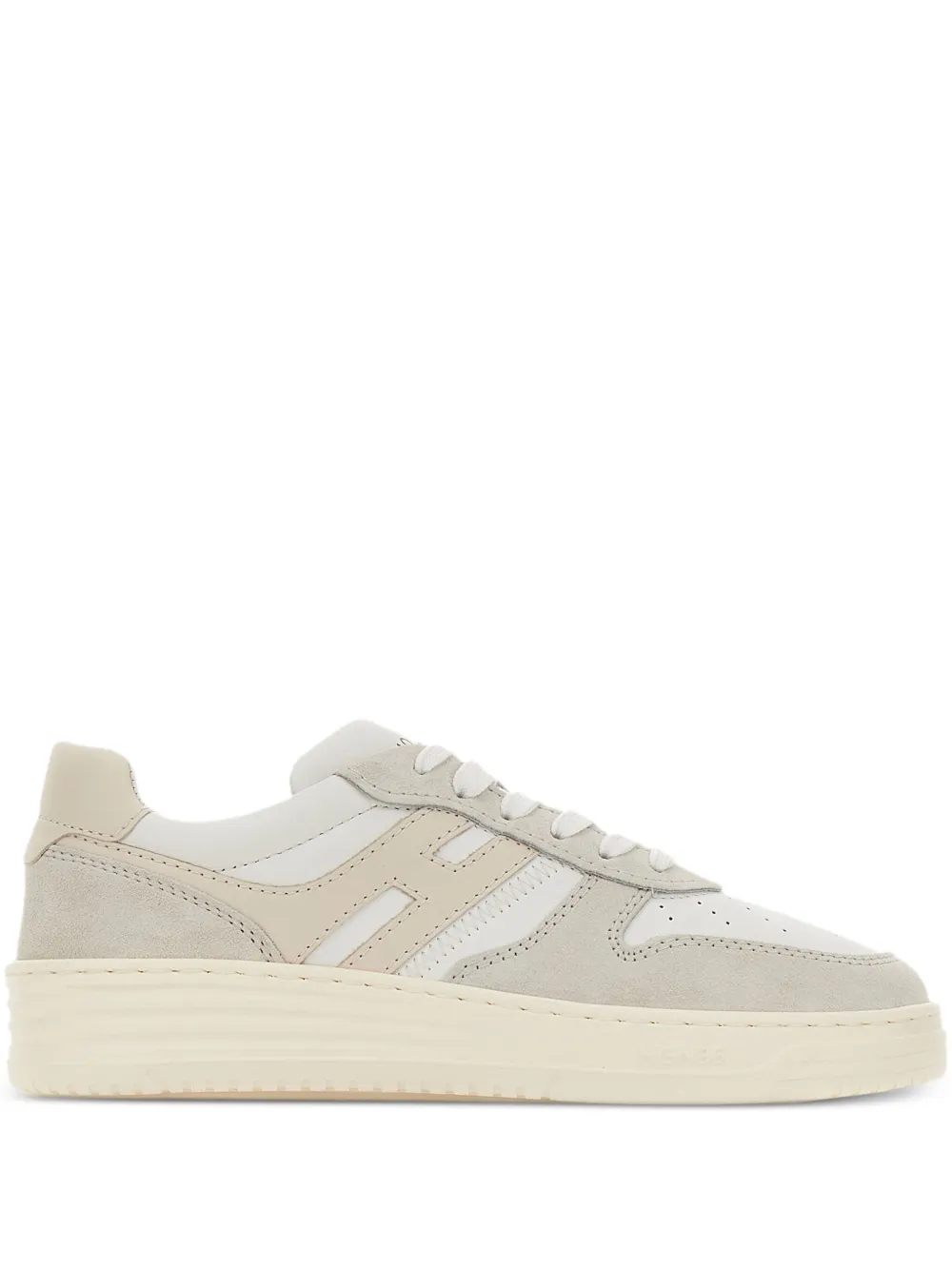 Hogan H630 leren sneakers met plateauzool Beige