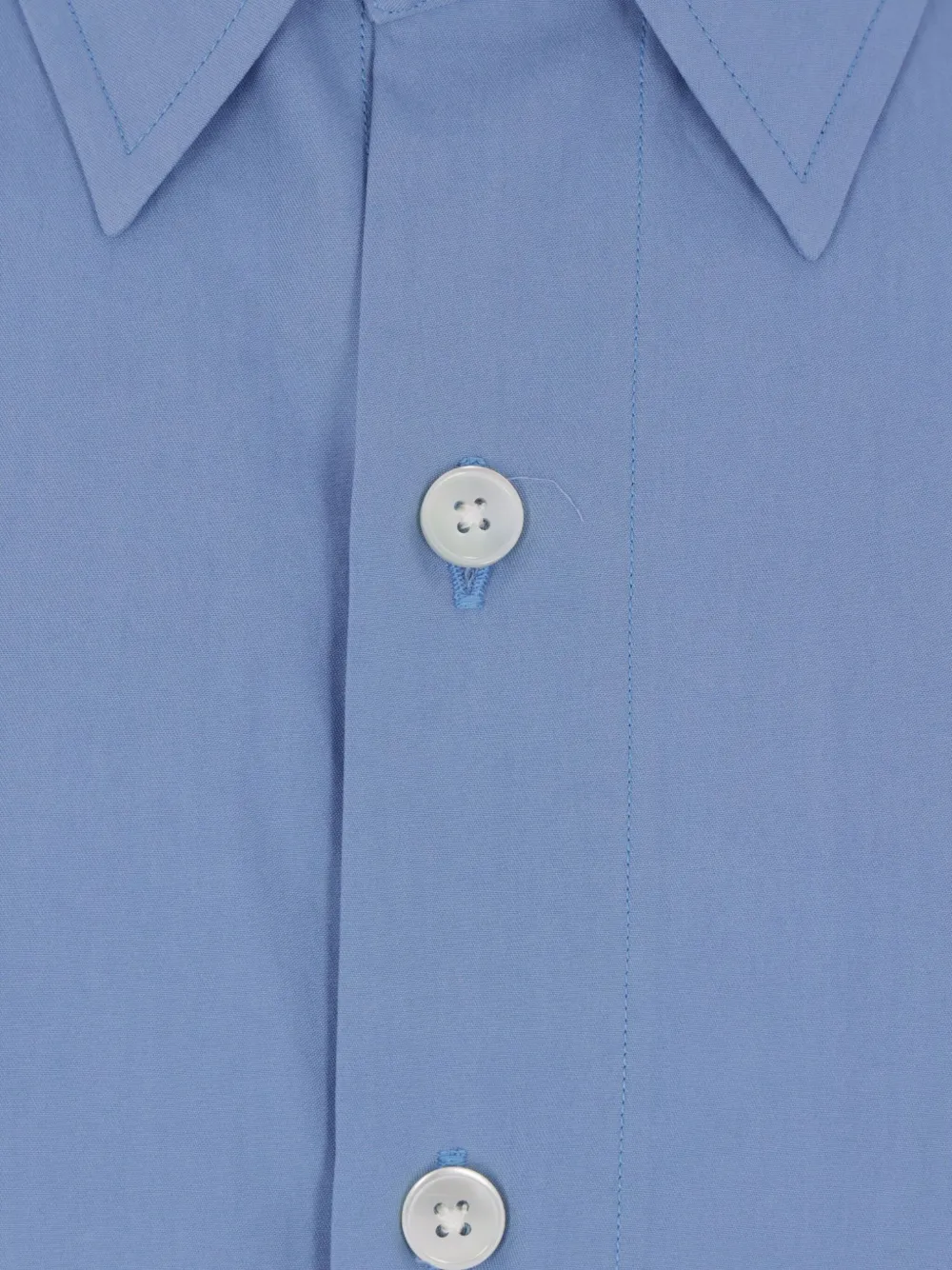 Auralee Overhemd met korte mouwen Blauw
