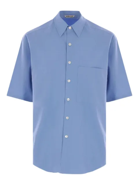 Auralee short-sleeve cotton shirt