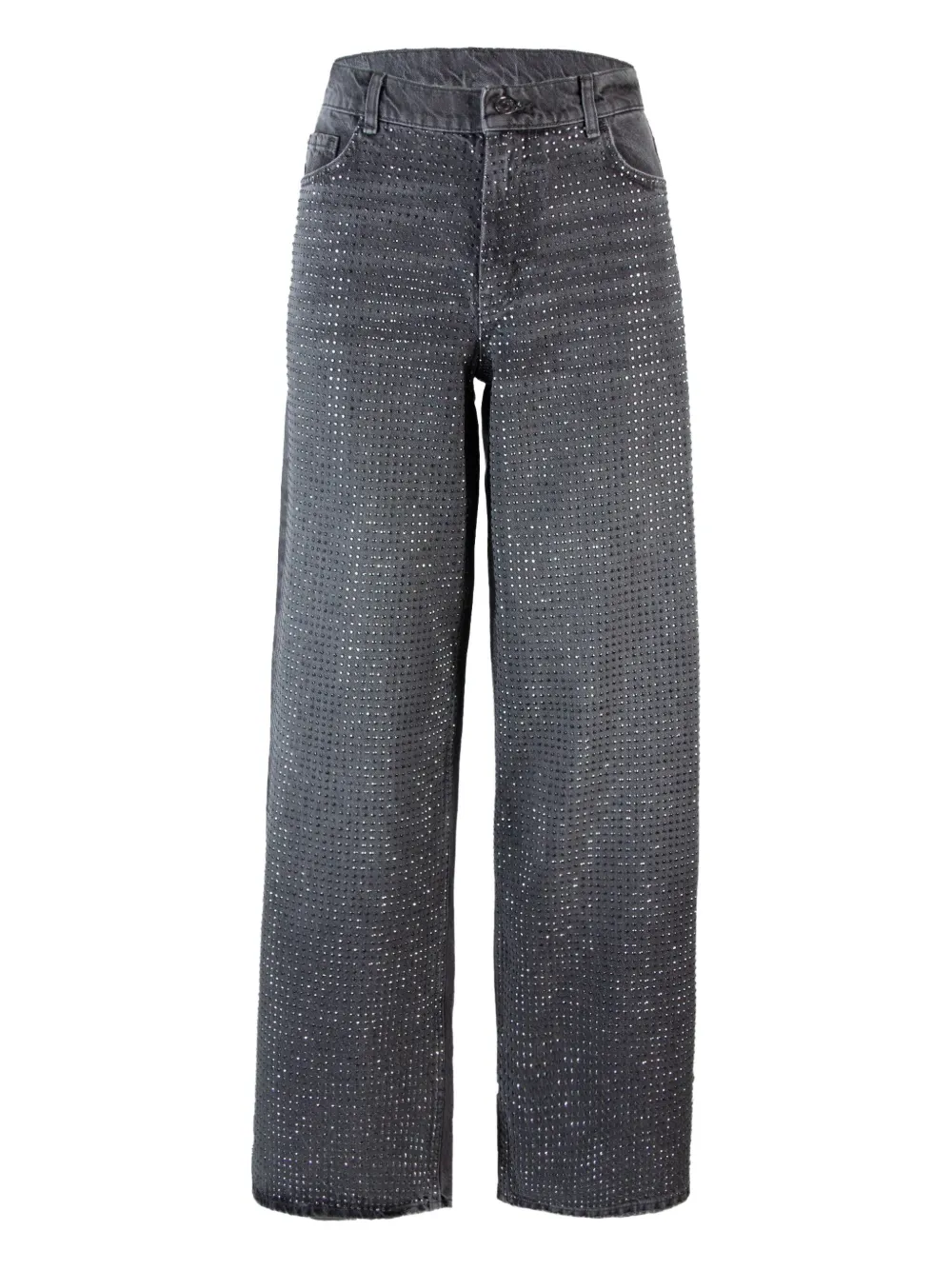 LIU JO crystal-embellished jeans Grijs