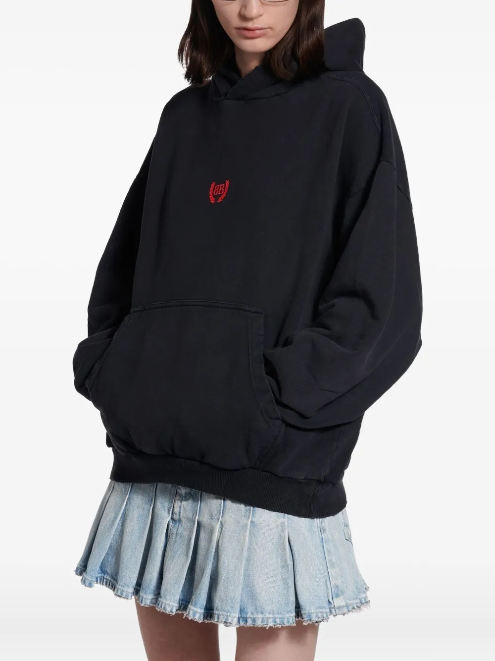 Balenciaga Logo Sweatshirt In Black