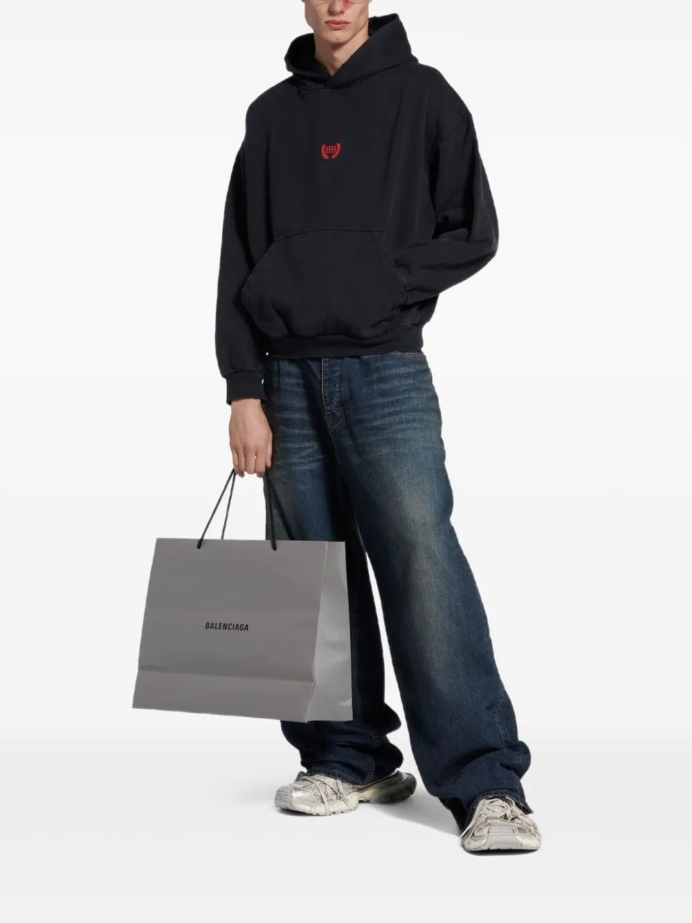 Balenciaga embroidered logo hoodie | Hoodies | Image 2