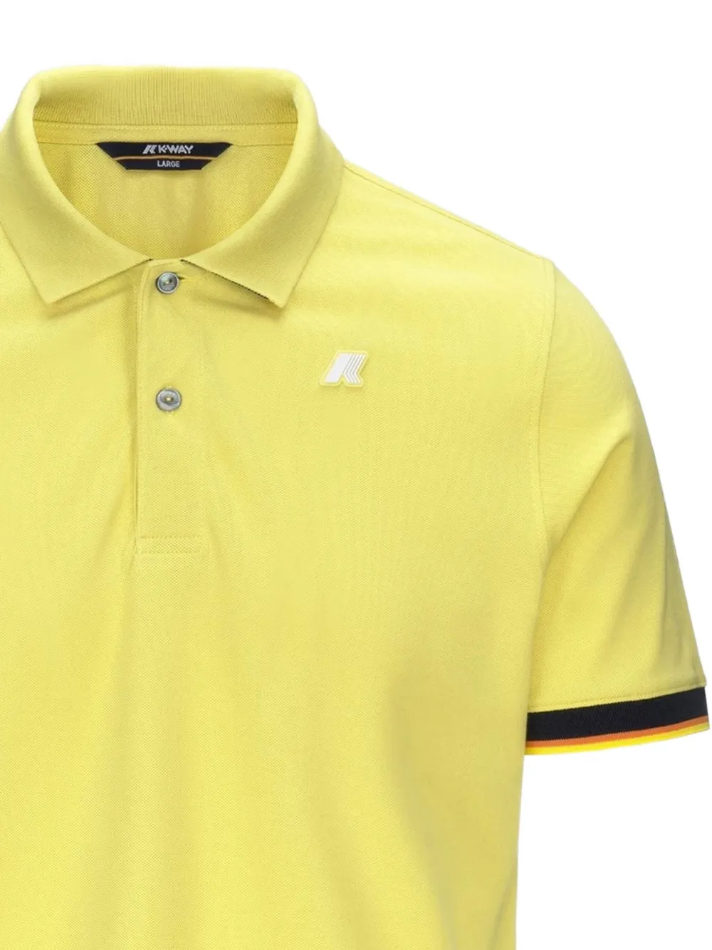 K-Way Poloshirt met korte mouwen en afwerking - Geel