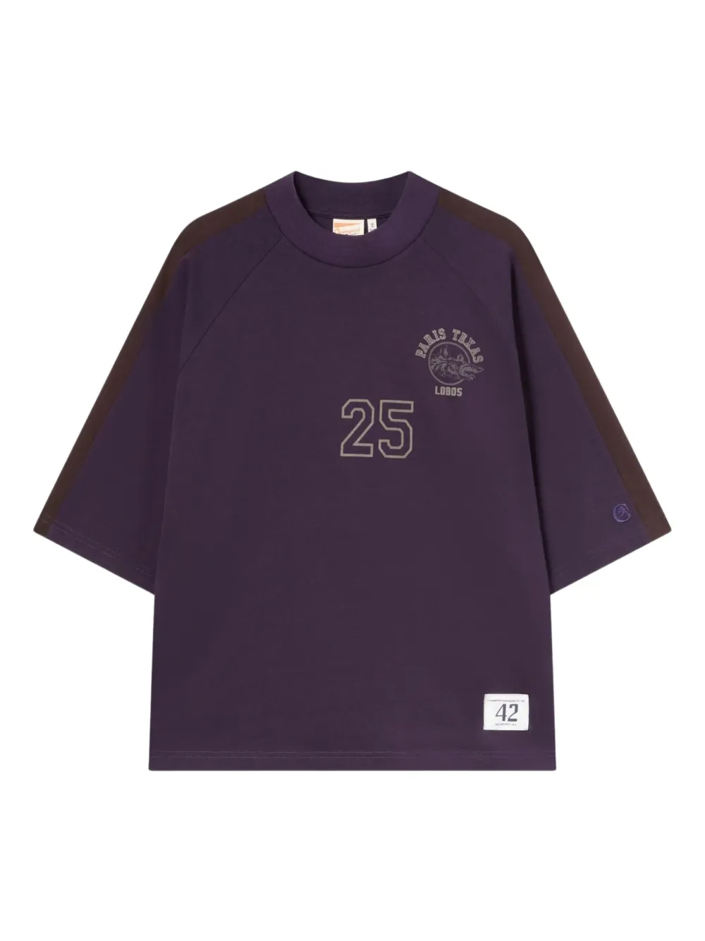 Champion contrast-panel cotton T-shirt Paars