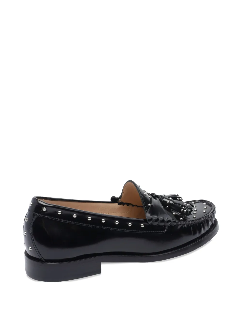 Stuart Weitzman Tassel Stud Loafers In Black