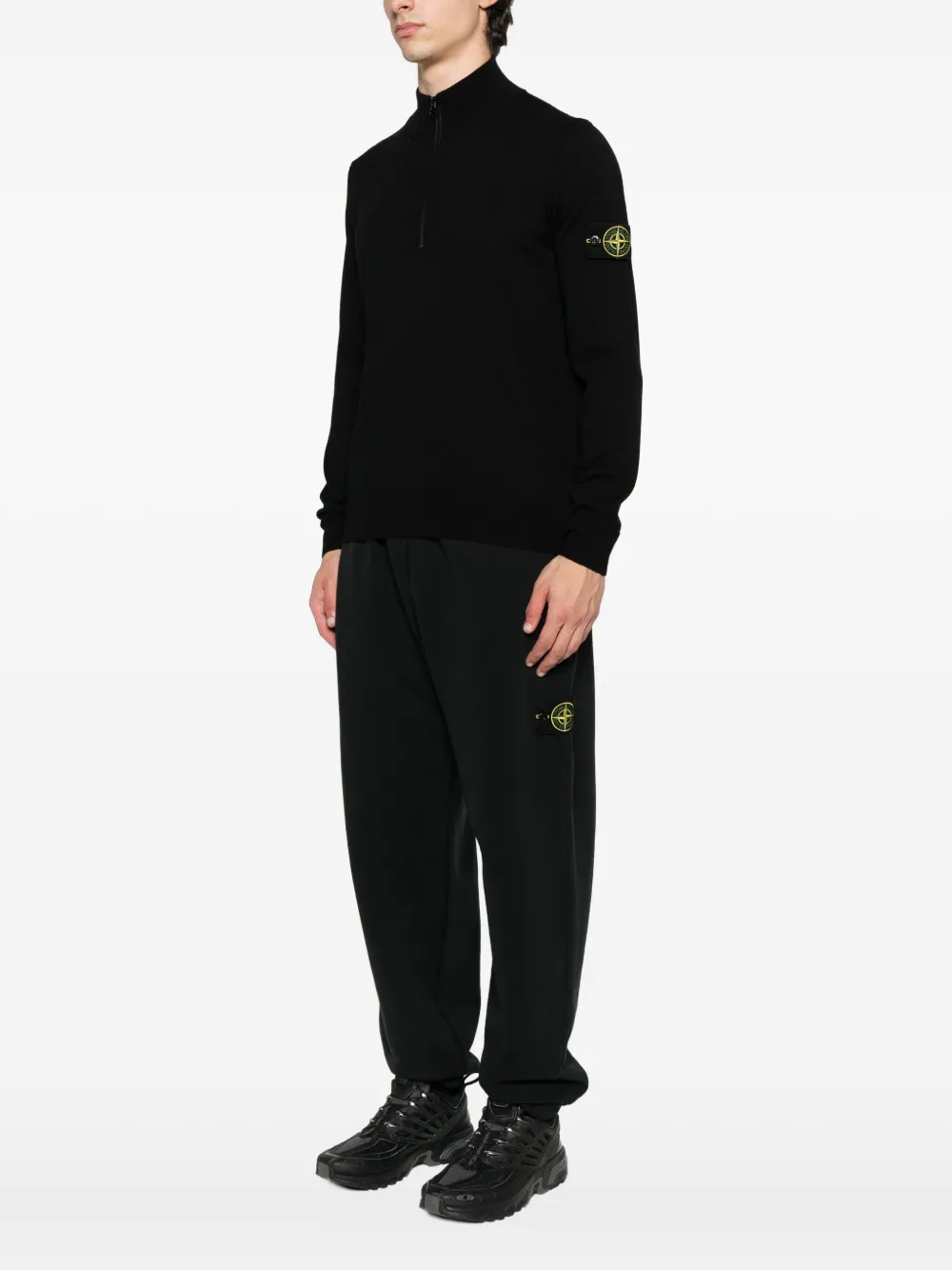 Stone Island Trui met halve rits Zwart