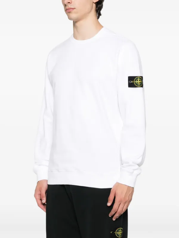 Stone Island Felpa Girocollo 6100028 Bianco FARFETCH IT