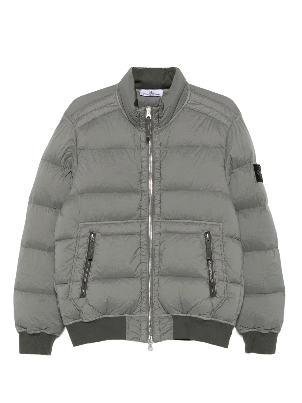 Stone Island Gewatteerd jack met rits Groen