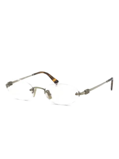 Miu Miu Eyewear Armação de óculos oval sem aro