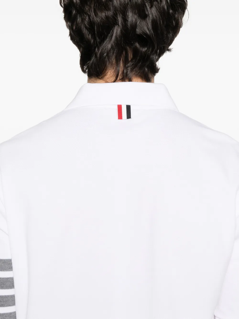 Thom Browne Katoenen poloshirt met vier strepen Wit