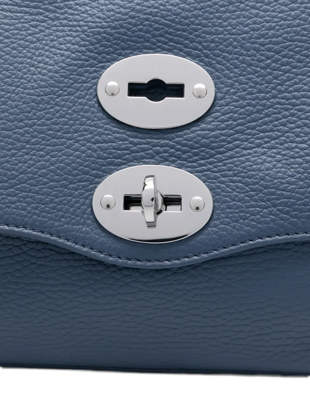Zanellato Kleine Postina shopper verfraaid met studs Blauw