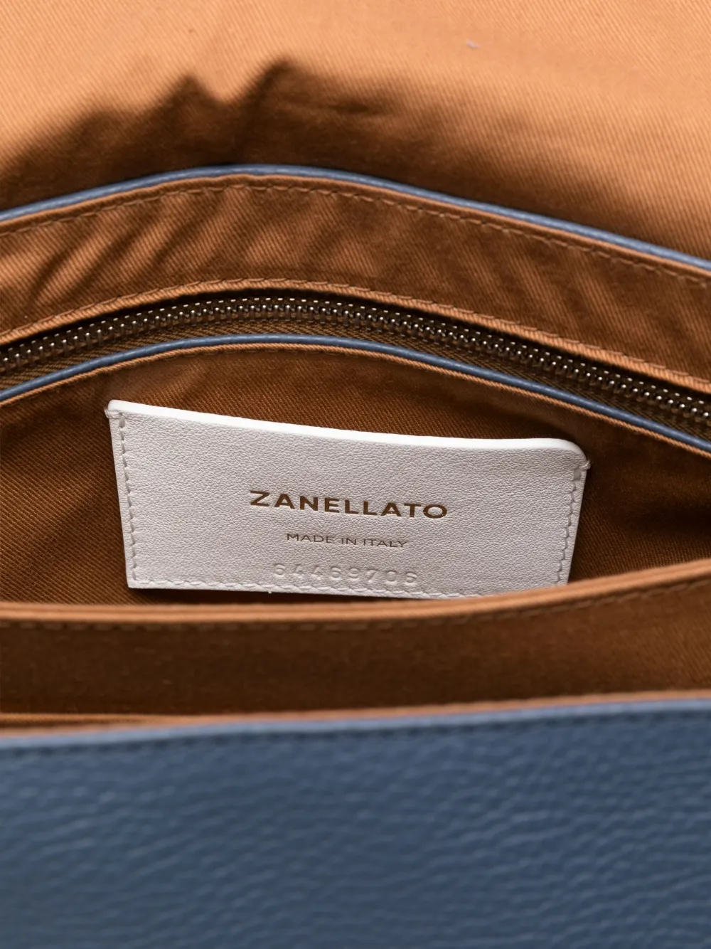 Zanellato Kleine Postina shopper verfraaid met studs Blauw