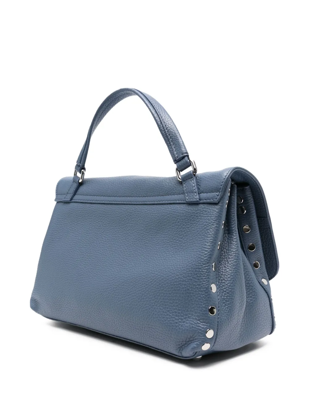 Zanellato Kleine Postina shopper verfraaid met studs - Blauw