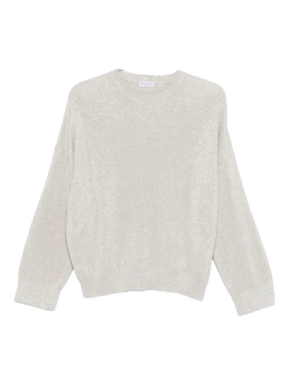 Brunello Cucinelli Ribbed Knit Crewneck Cotton Sweater