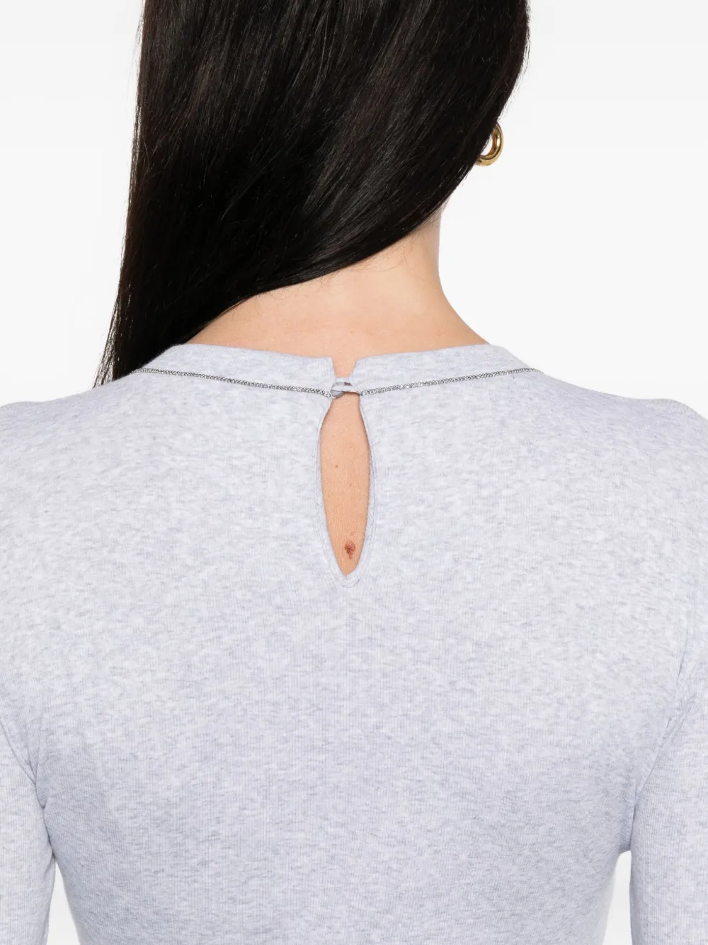 Brunello Cucinelli T-shirt met lange mouwen Grijs