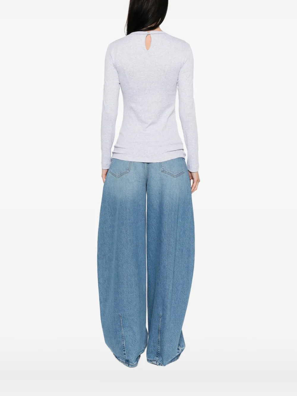 Brunello Cucinelli T-shirt met lange mouwen Grijs