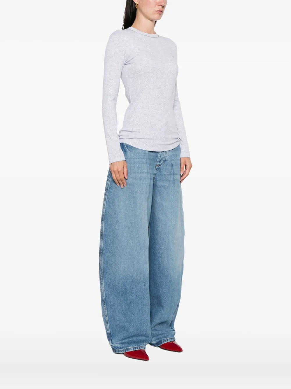 Brunello Cucinelli T-shirt met lange mouwen Grijs
