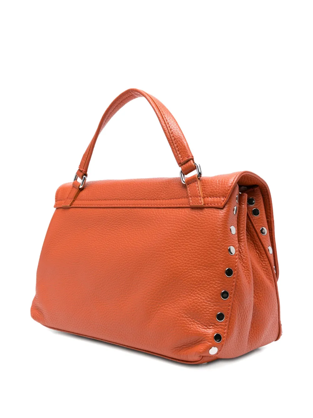 Zanellato Kleine Postina shopper verfraaid met studs - Oranje