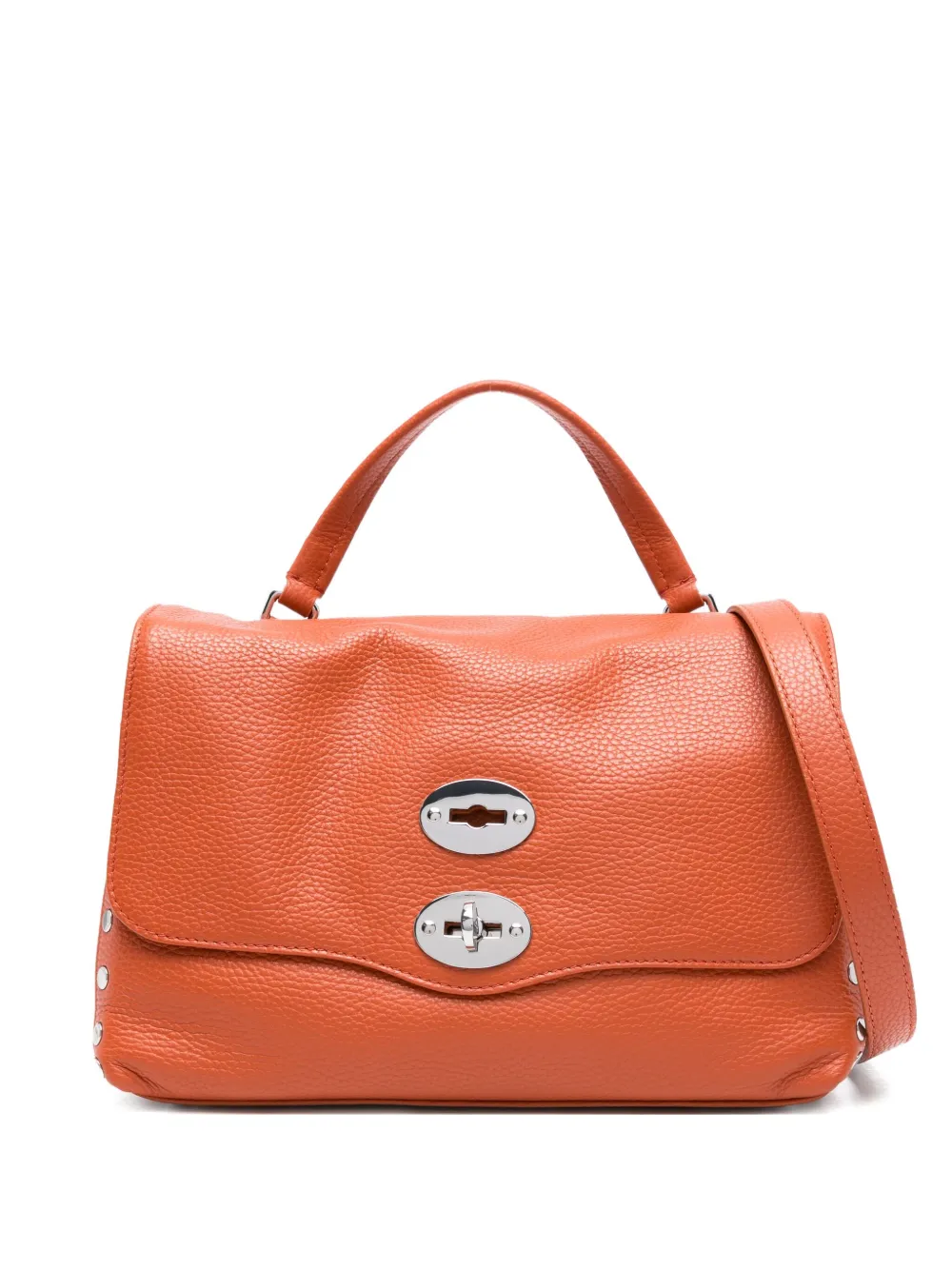 Zanellato Kleine Postina shopper verfraaid met studs Oranje
