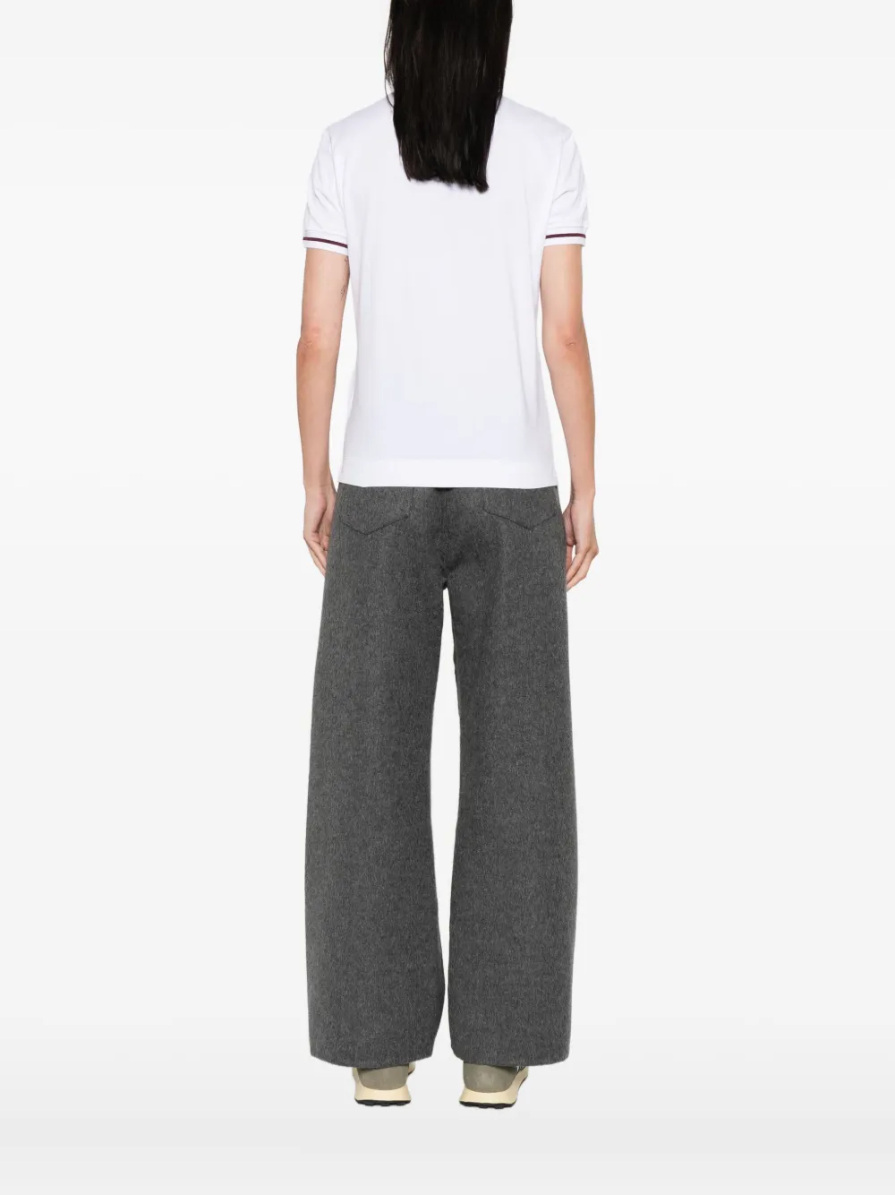 Brunello Cucinelli Katoenen T-shirt met geborduurd detail Wit
