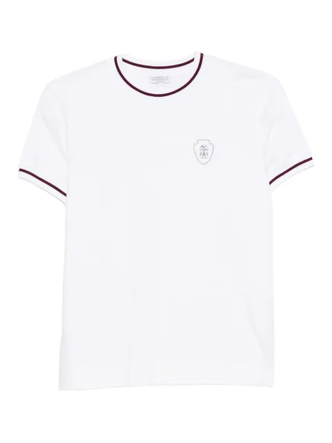 Brunello Cucinelli playera de algodón con detalle bordado
