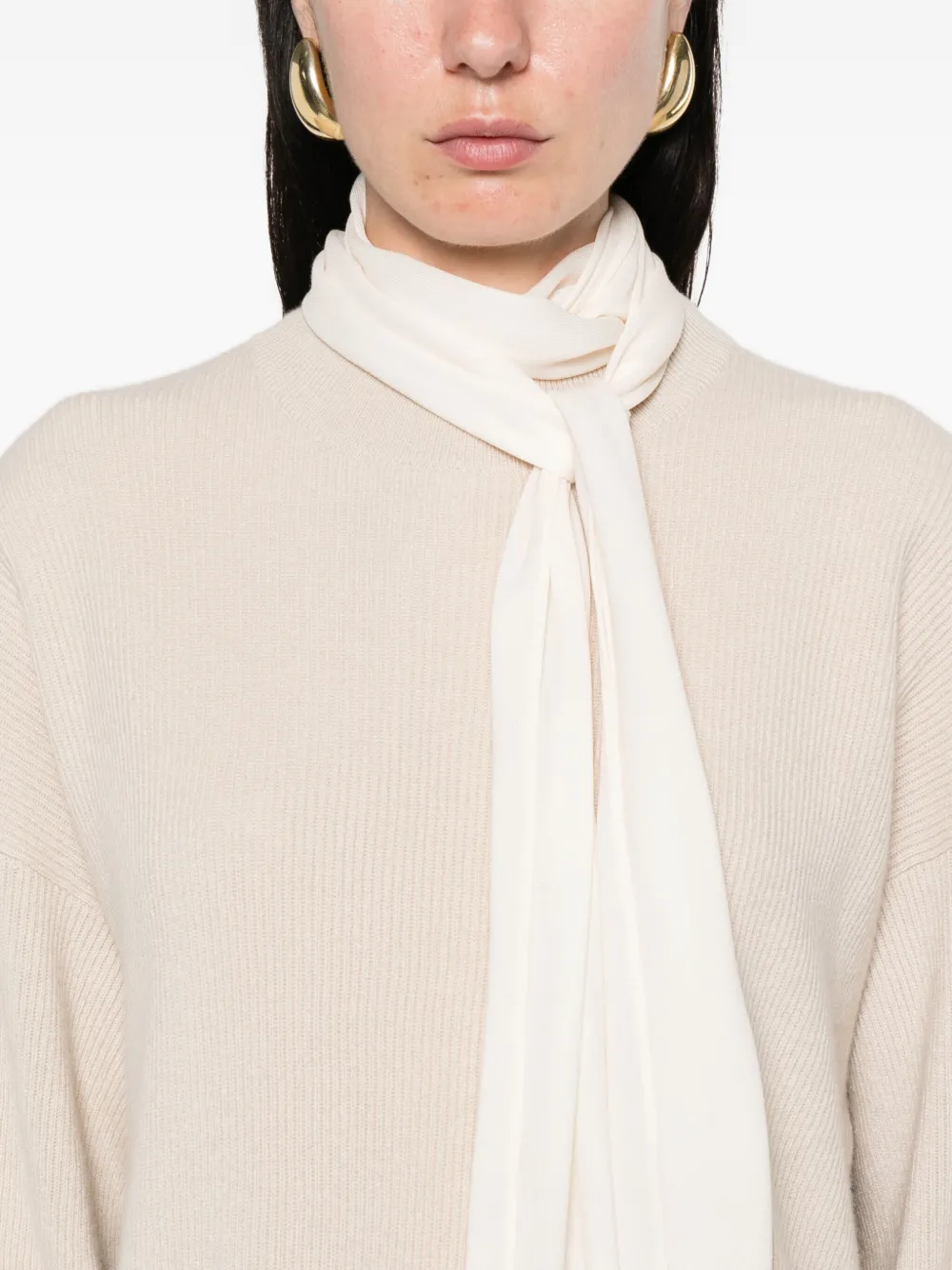 Brunello Cucinelli ribbed knit mini dress Beige