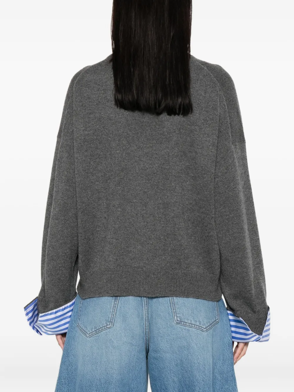 Brunello Cucinelli Striped-cuff Cashmere Sweater