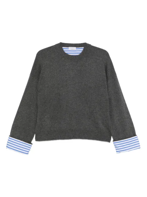 Brunello Cucinelli striped-cuff cashmere sweater