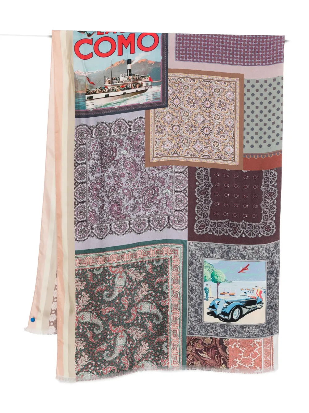 Pierre-Louis Mascia patchwork paisley scarf - Viola