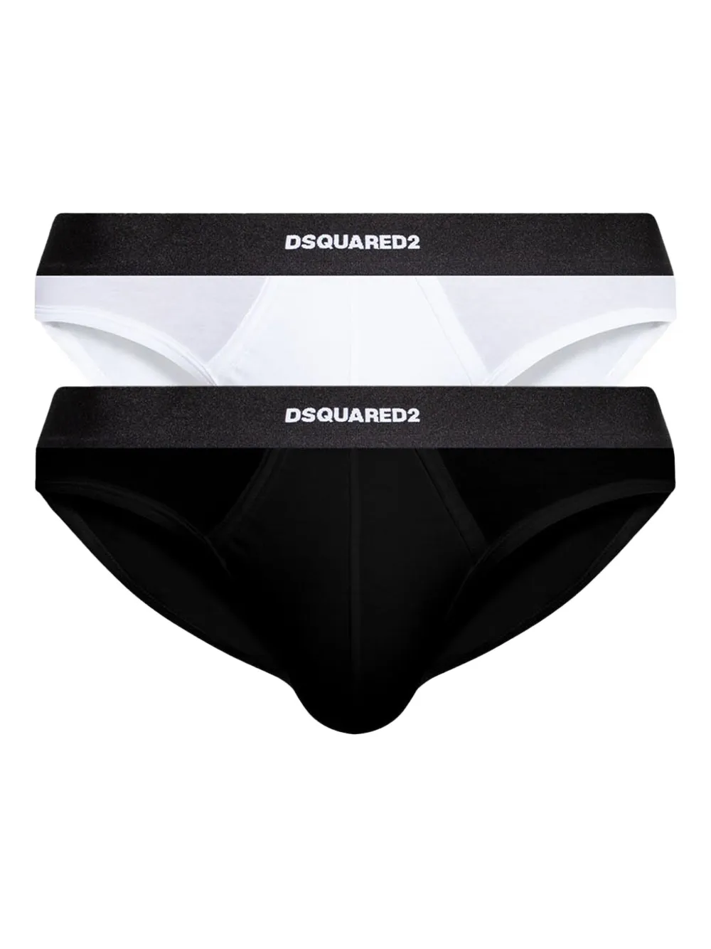 DSQUARED2 logo-band briefs (pack of two) - ブラック DSQUARED2 logo-band briefs (pack of two) - ブラック