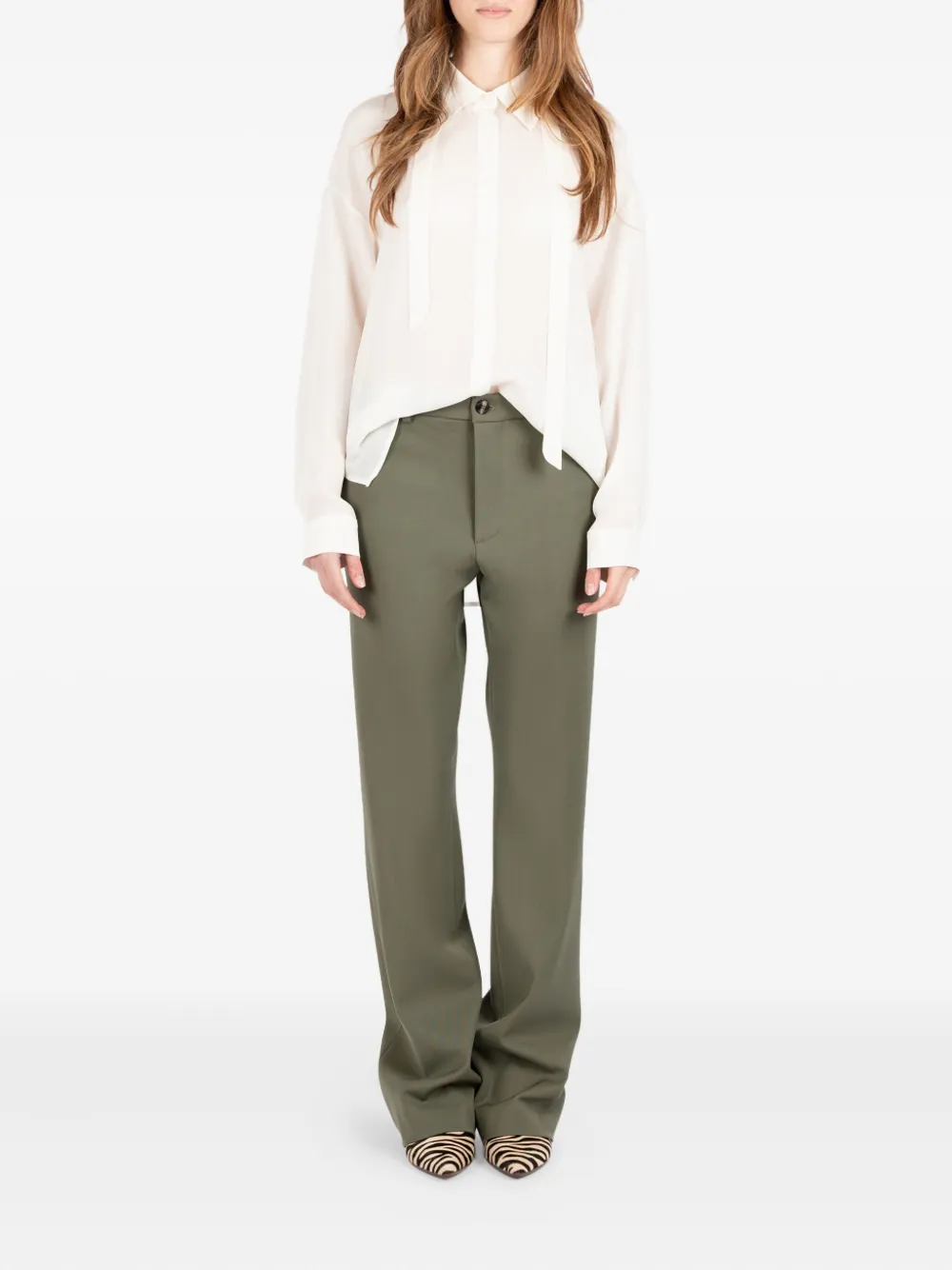 Société Anonyme straight-leg trousers Groen