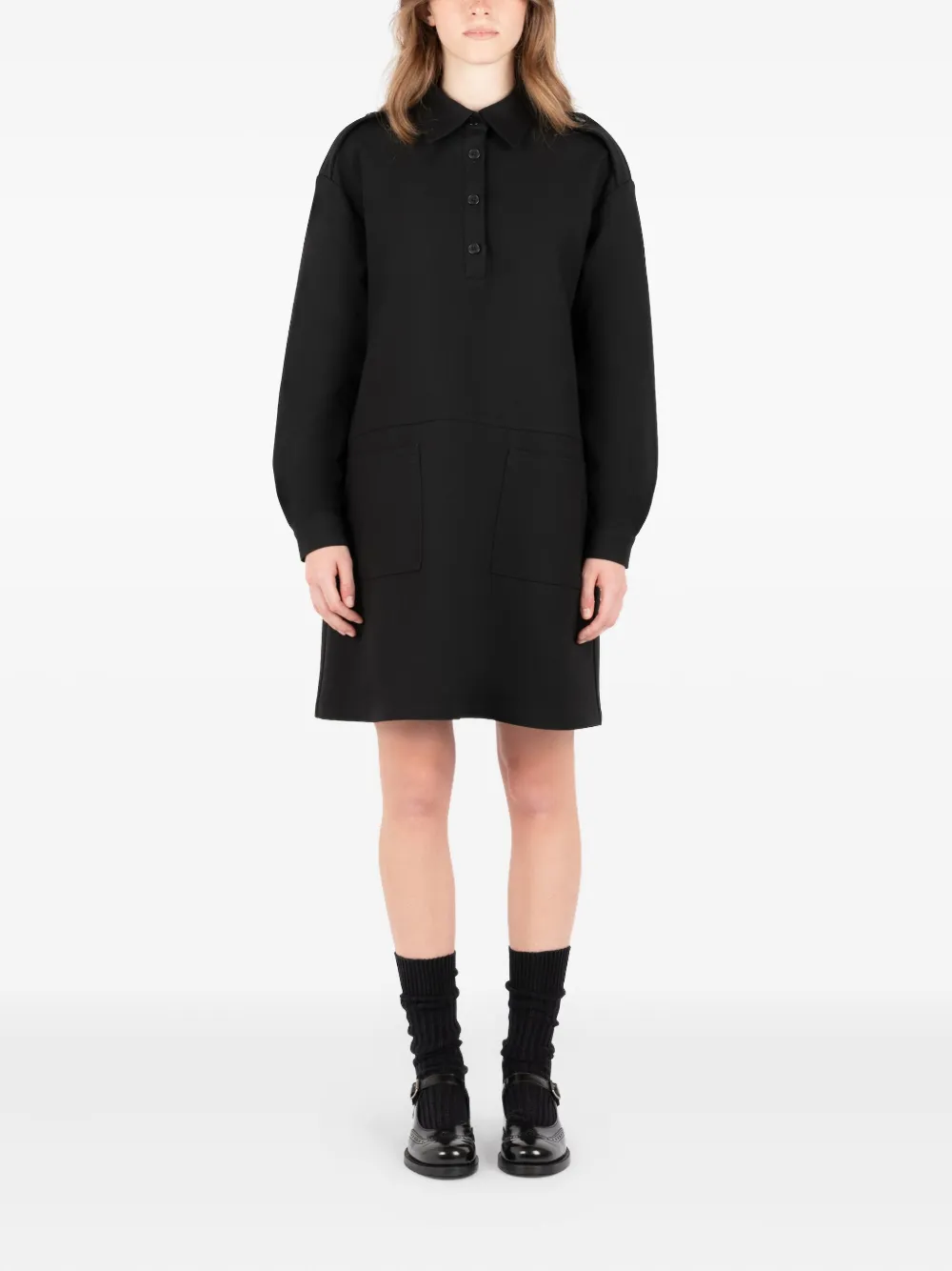 Société Anonyme Army DS buttoned pocket mini dress Zwart