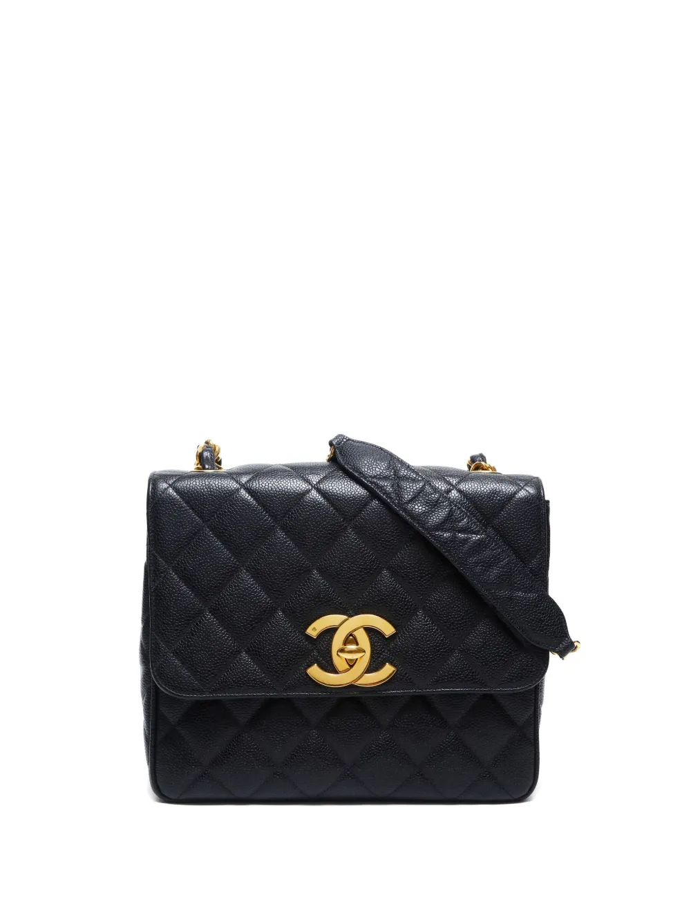CHANEL Pre-Owned 1994-1999 スクエア ショルダーバッグ - ブラック CHANEL Pre-Owned 1994-1999 スクエア ショルダーバッグ - ブラック