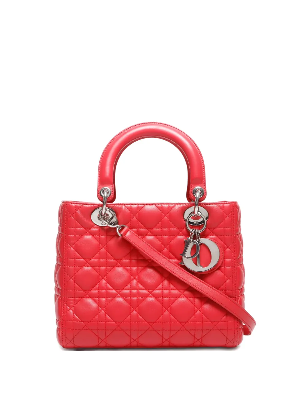Christian Dior Pre-Owned 2000-2015 medium Lady Dior two-way tote bag - Christian Dior Pre-Owned 2000-2015 medium Lady Dior two-way tote bag -