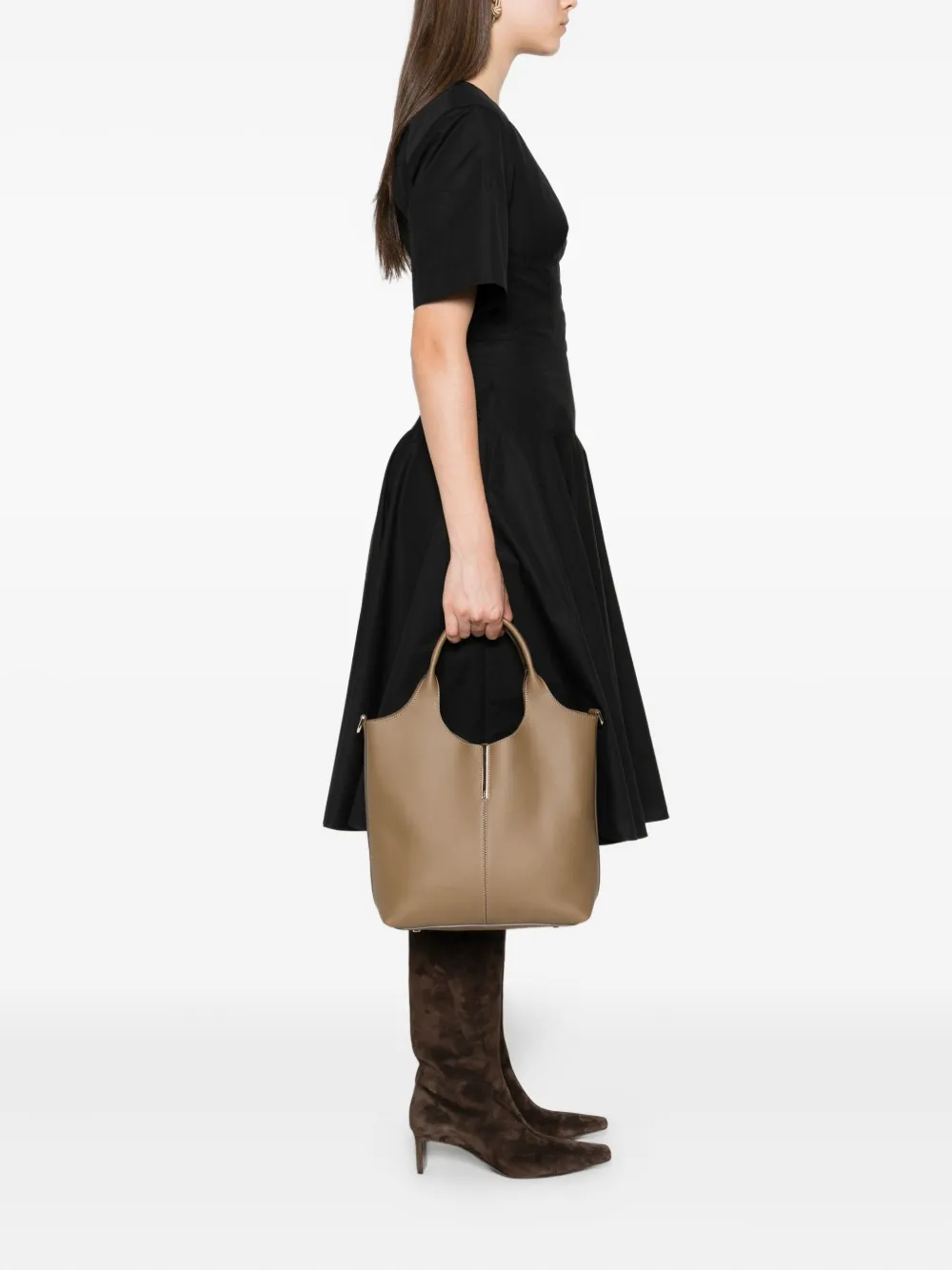 Tod's Leren shopper Bruin