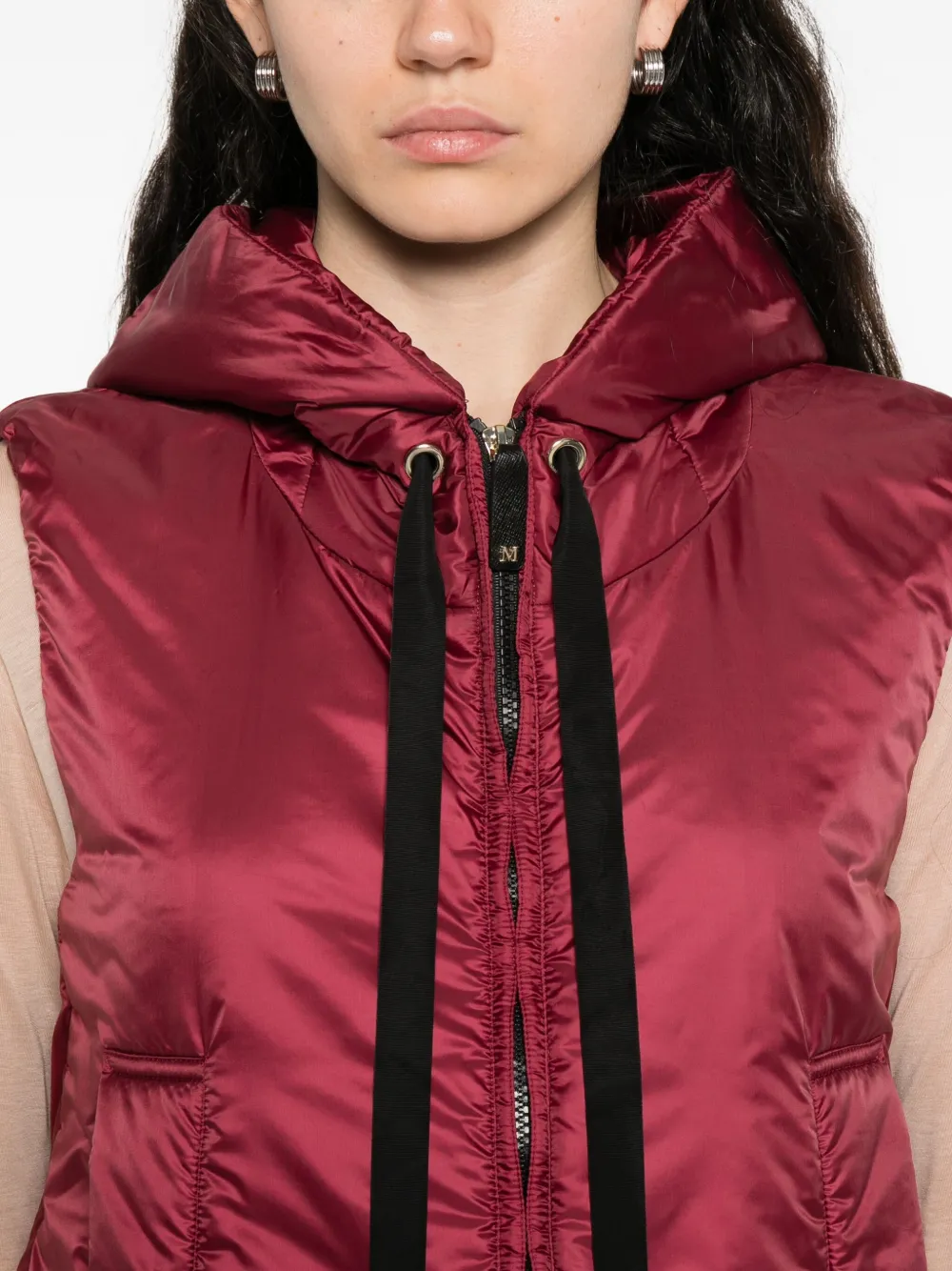 Max Mara Greengo gilet met capuchon Rood