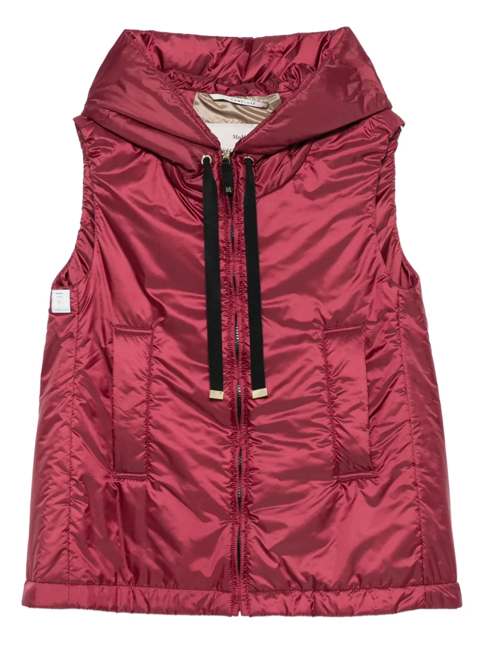 Max Mara Greengo gilet met capuchon Rood