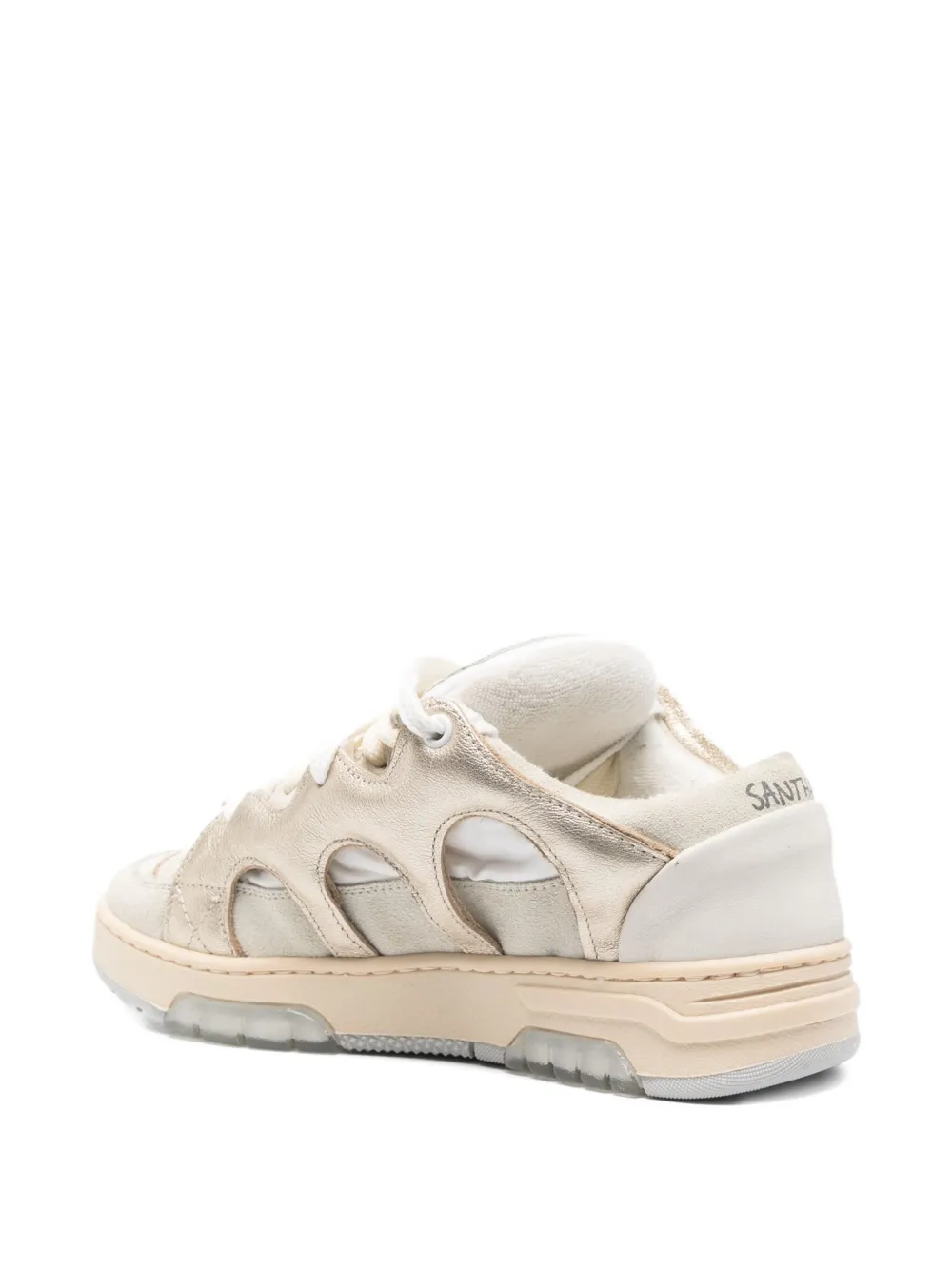 SANTHA cut-out lace-up sneakers White